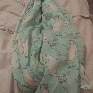 Women's Modern Blue cat scarf